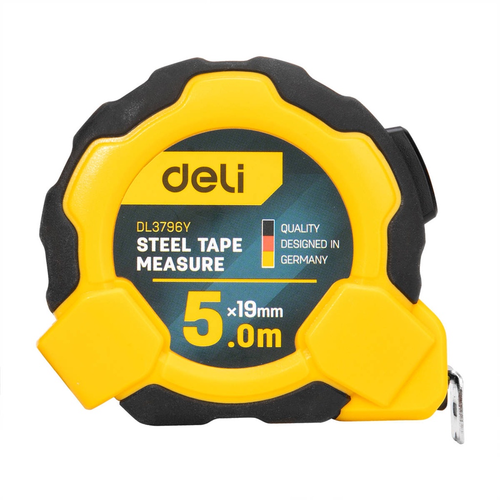 Čelična mjerna traka 5m/19mm Deli Tools EDL3796Y (žuta)