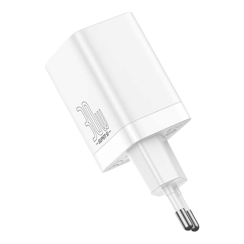 Baseus Super Si Pro Quick Charger USB + USB-C 30W (bijeli)