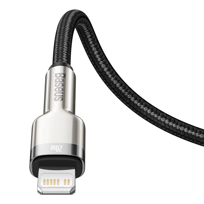 USB-C kabel za Lightning Baseus Cafule, PD, 20W, 0,25m (crni)