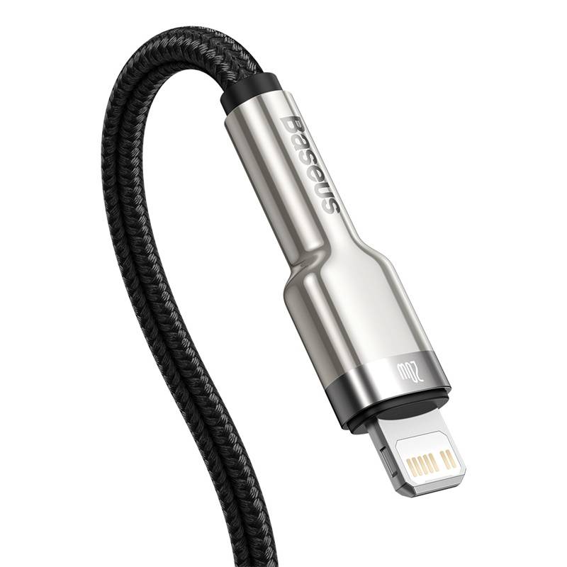 USB-C kabel za Lightning Baseus Cafule, PD, 20W, 0,25m (crni)