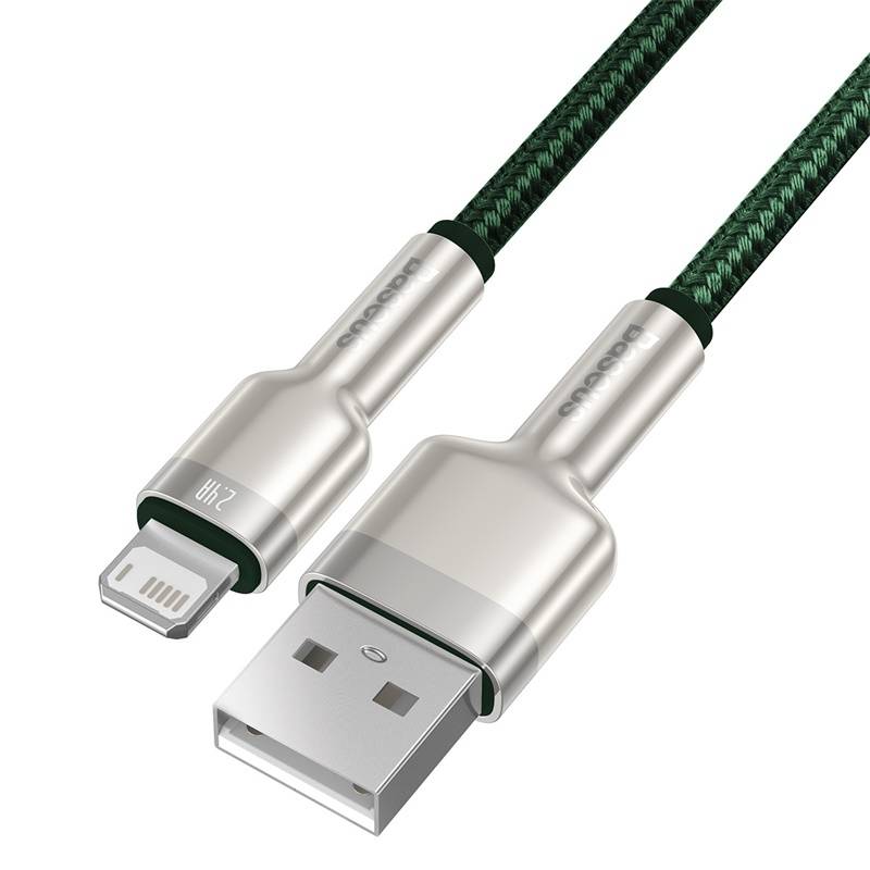 USB kabel za Lightning Baseus Cafule, 2.4A, 2m (zeleni)