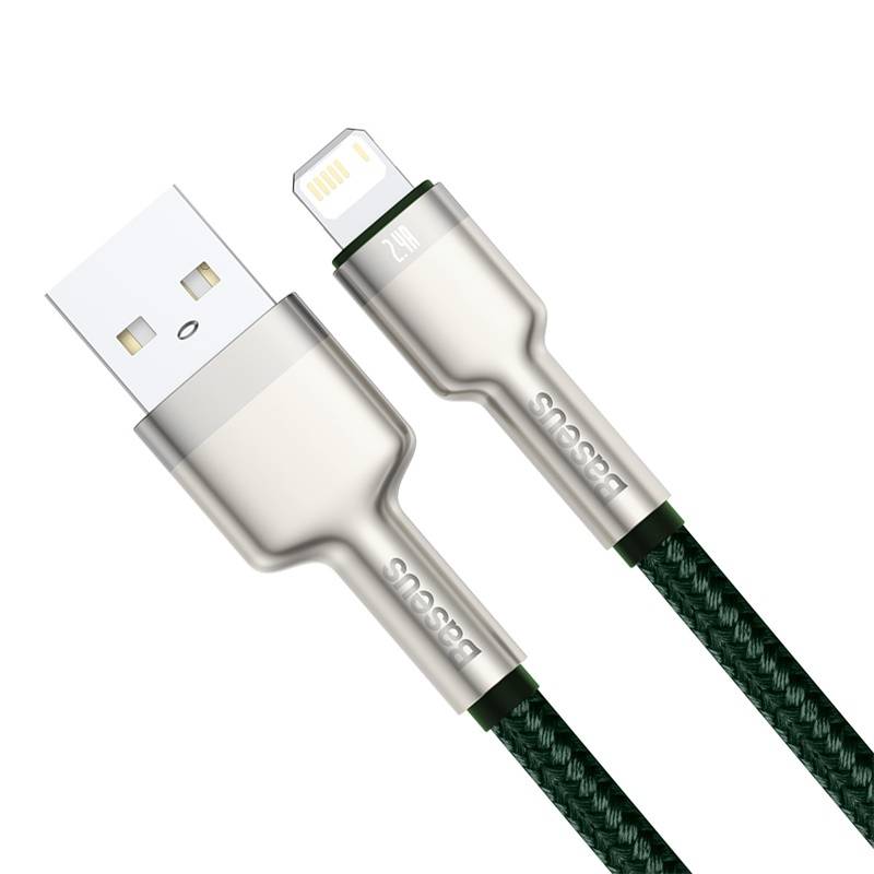 USB kabel za Lightning Baseus Cafule, 2.4A, 2m (zeleni)