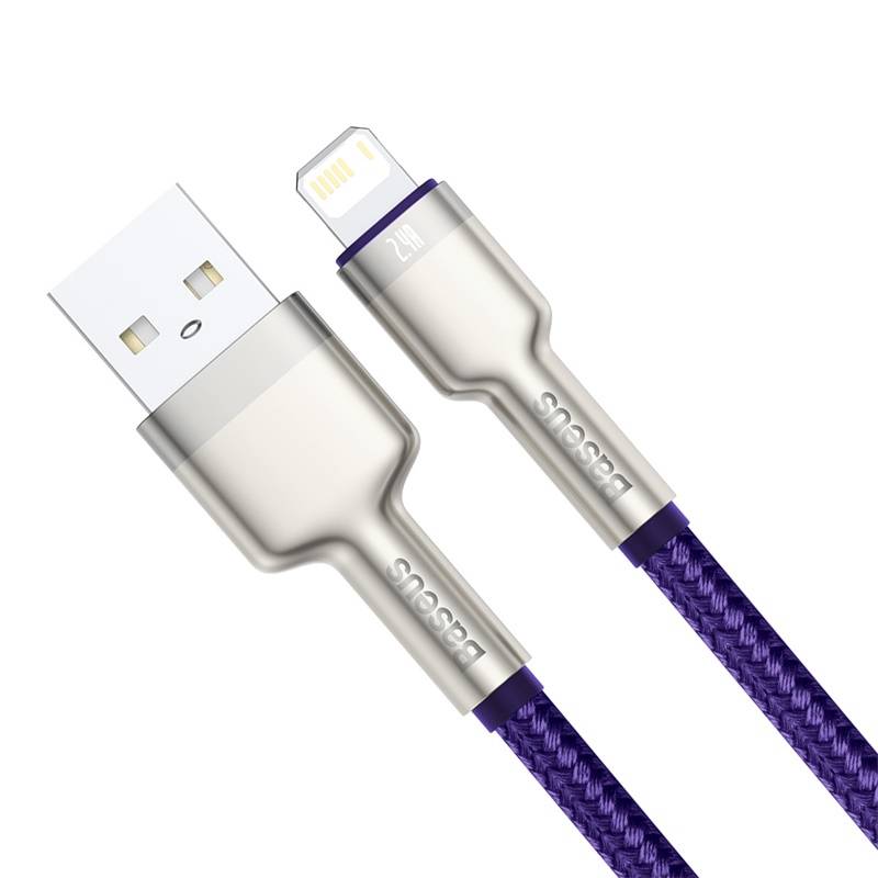 USB kabel za Lightning Baseus Cafule, 2.4A, 2m (ljubičasti)