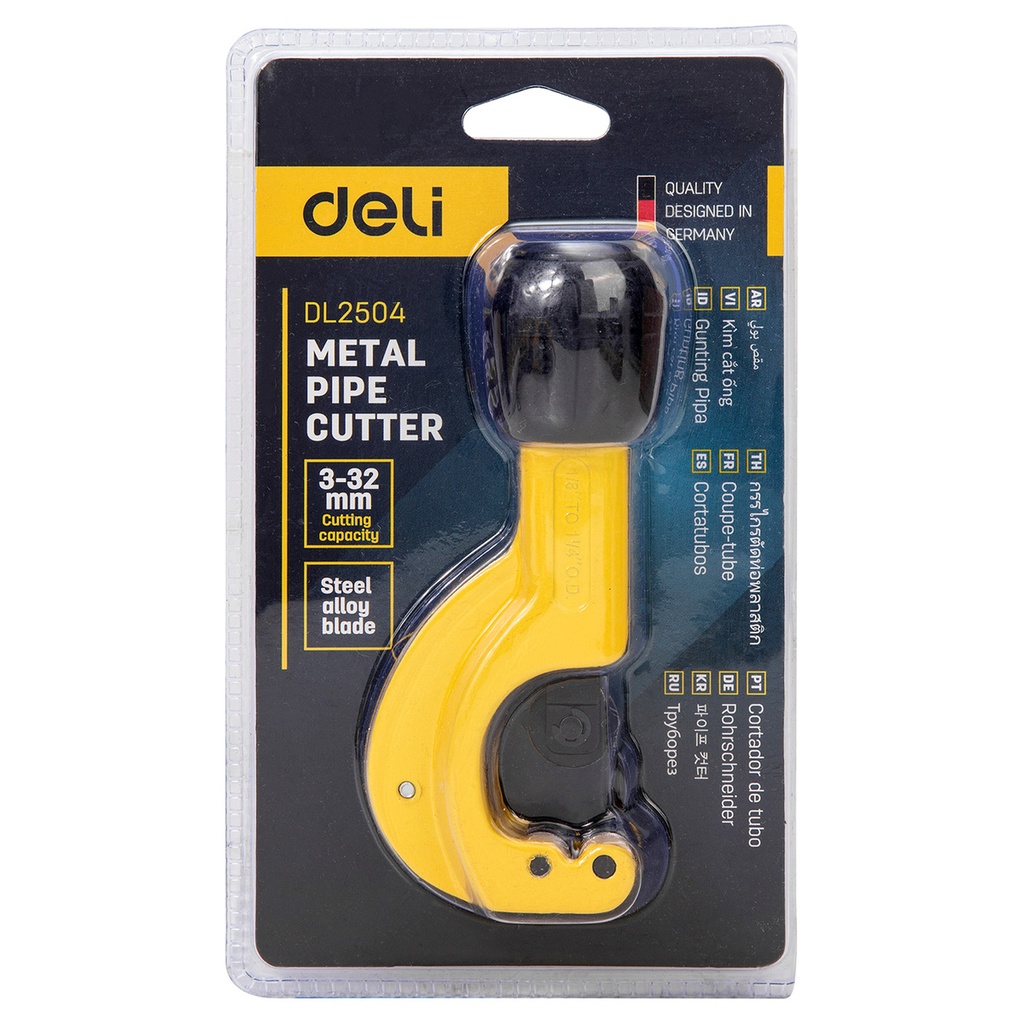 Metalni rezač cijevi 32 mm Deli Tools EDL2504 (žuti)