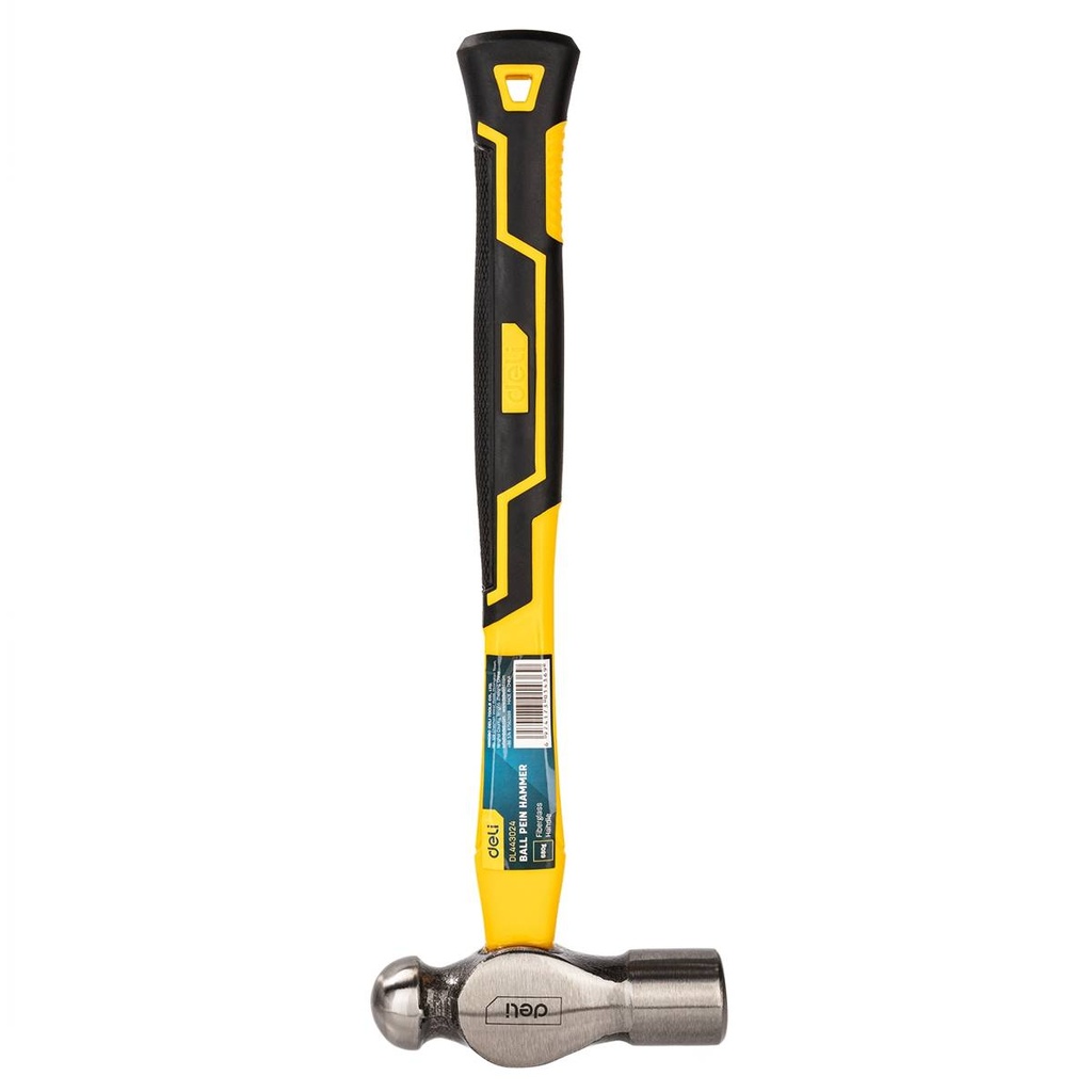 Ball Pein Hammer Deli Tools EDL443024, 0,68 kg (žuti)