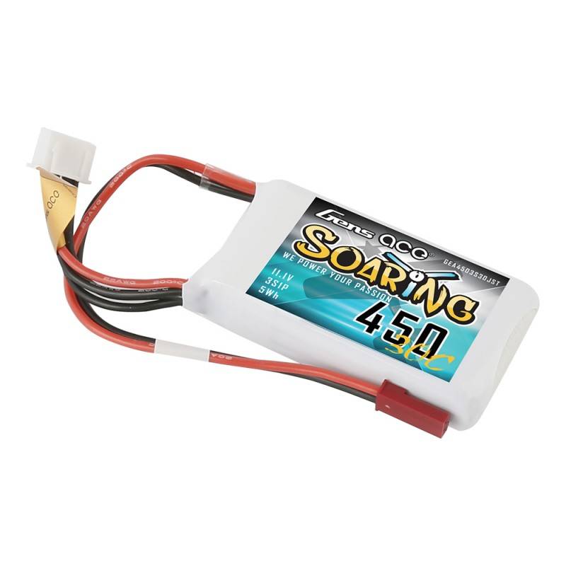 Baterija Gens Ace Soaring 450mAh 11.1V 30C 3S1P JST-SYP