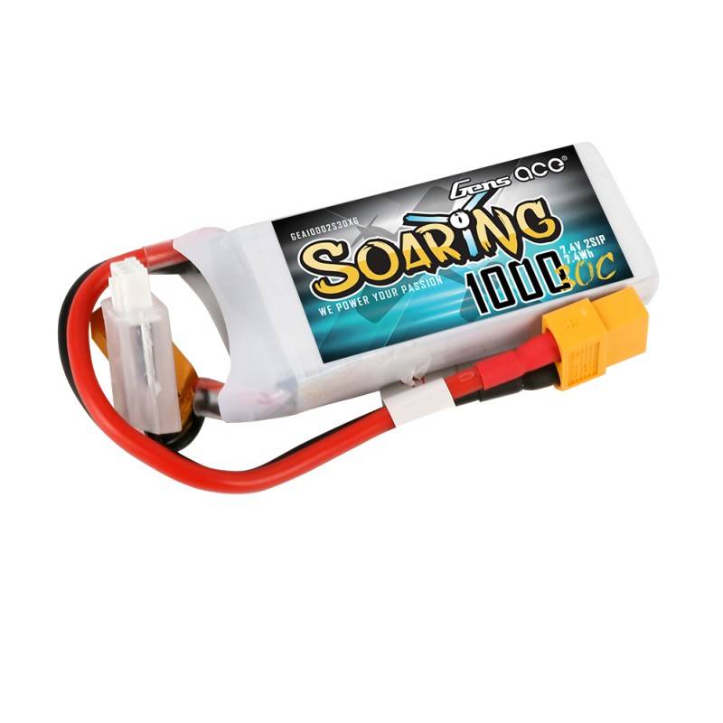 Baterija Gens Ace Soaring 1000mAh 7.4V 30C 2S1P XT60