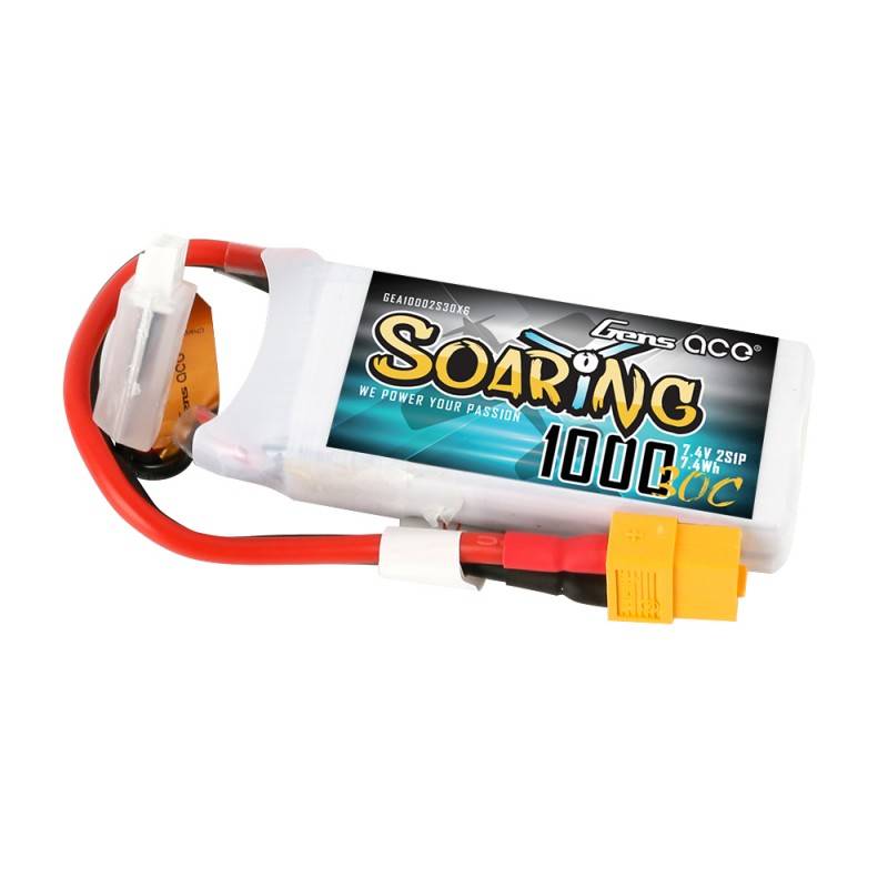 Baterija Gens Ace Soaring 1000mAh 7.4V 30C 2S1P XT60