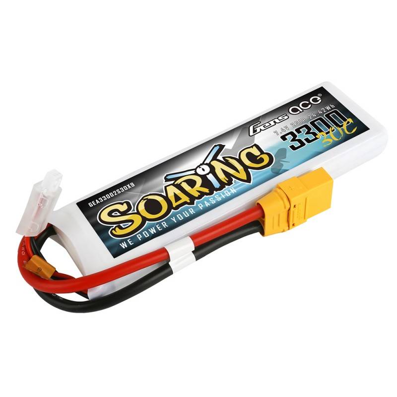 Baterija Gens Ace Soaring 3300mAh 7.4V 30C 2S1P XT90