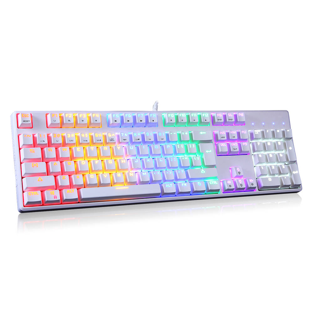 Mehanička tipkovnica Motospeed CK107 RGB (bijela)