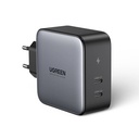 Zidni punjač UGREEN CD254, 2x USB-C, GaN, 100W, PD (crni)