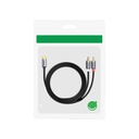 Kabel USB-C na 2x RCA UGREEN CM451 (činč) 1,5 m (crni)