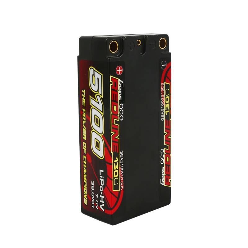 Baterija Gens Ace Redline Series 5100mAh 7.6V 130C 2S2P HardCase HV Lipo