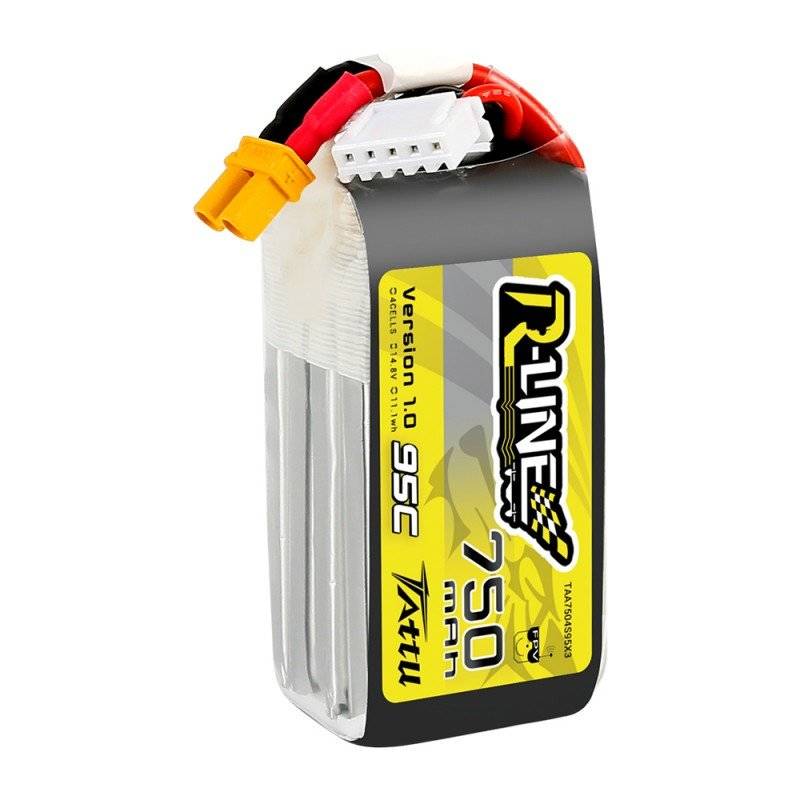 Baterija Tattu R-Line 750mAh 14.8V 95C 4S1P JST-XHR