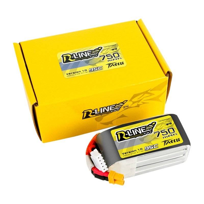 Baterija Tattu R-Line 750mAh 14.8V 95C 4S1P JST-XHR