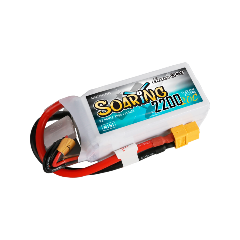 Baterija GensAce Soaring Mini LiPo 2200mAh 14.8V 20C 4S1P XT60