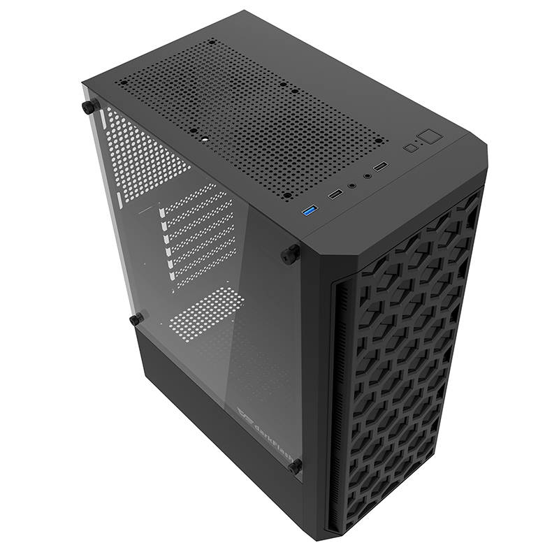 Kućište za računalo Darkflash DK300 ATX s 4 ventilatora (crno)