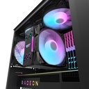 Kućište za računalo Darkflash DK300M Micro-ATX s 3 ventilatora (crno)