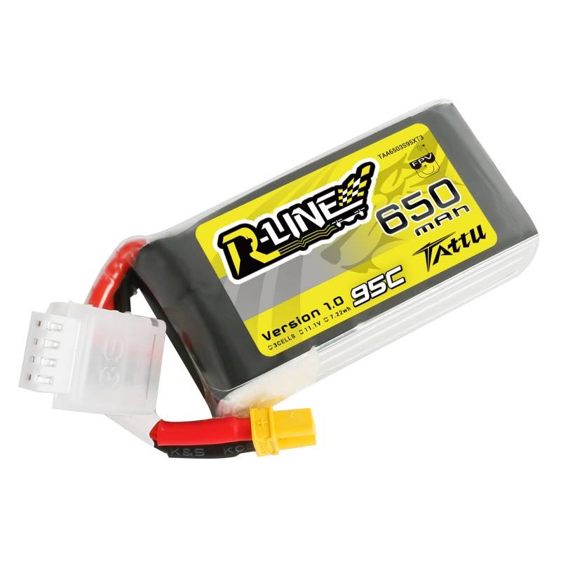 Baterija Tattu R-Line 650mAh 11.1V 95C 3S1P XT30 Lipo