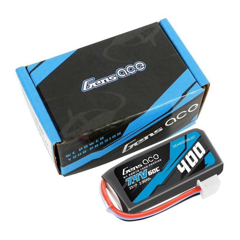 Baterija Gens Ace 400mAh 7.4V 60C 2S1P JST