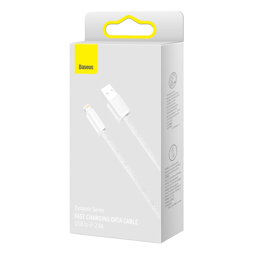 Baseus Dynamic kabel USB na Lightning, 2.4A, 2m (bijeli)