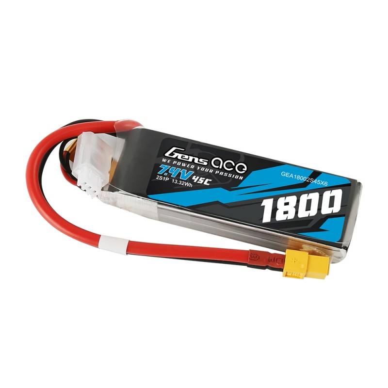 Baterija GensAce LiPo 1800mAh 7.4V 45C 2S1P XT60