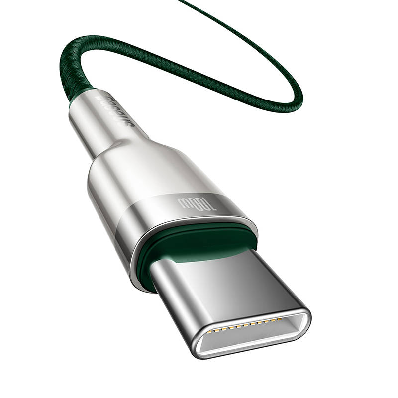 Kabel USB-C na USB-C Baseus Cafule, 100W, 2m (zeleni)