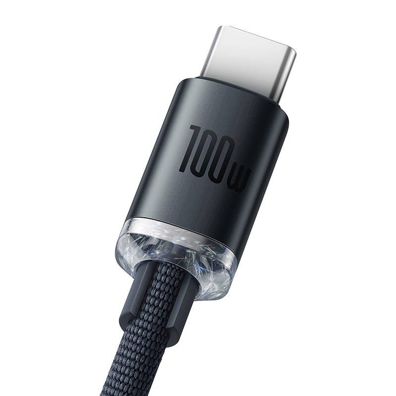 Baseus Crystal Shine kabel USB na USB-C, 100W, 1,2m (crni)