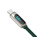 Baseus zaslonski kabel USB na Type-C, 66W, 1m (zeleni)