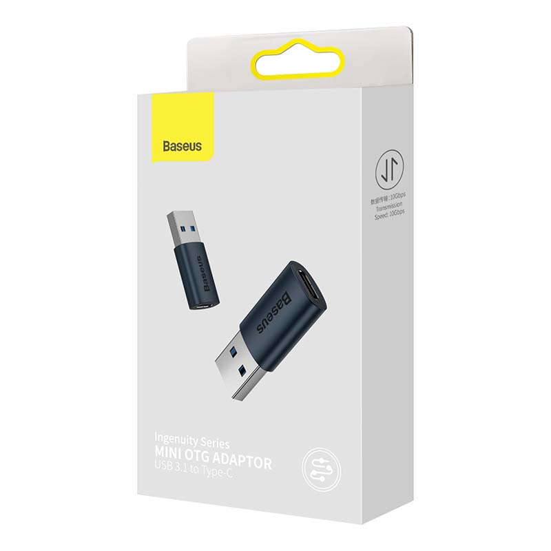 Baseus Ingenuity USB-A na USB-C adapter OTG (plavi)