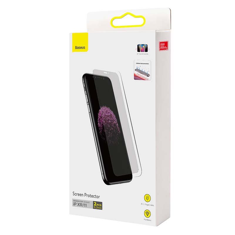 Baseus 0,3 mm zaštitna folija (pakiranje od 2 komada) za iPhone XR/11 6,1 inča