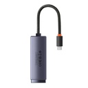 Baseus Lite Series USB-C na RJ45 mrežni adapter, 100 Mbps (sivo)