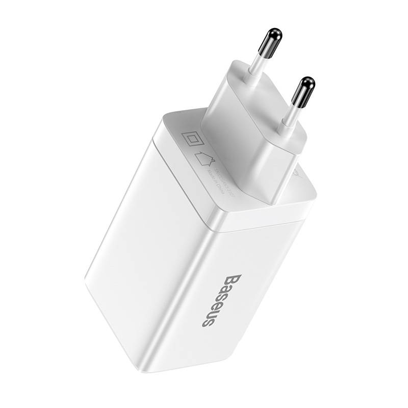 Brzi punjač Baseus GAN3 Pro, 2xUSB-C + USB, 65W (bijeli)