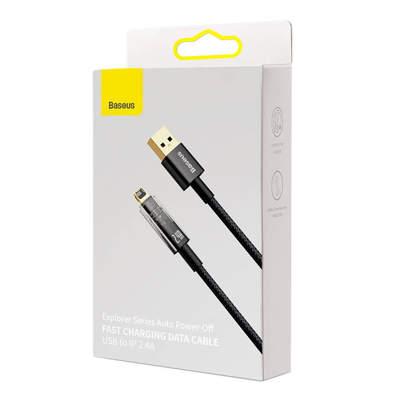 Baseus Explorer USB na Lightning kabel, 2.4A, 1m (crni)