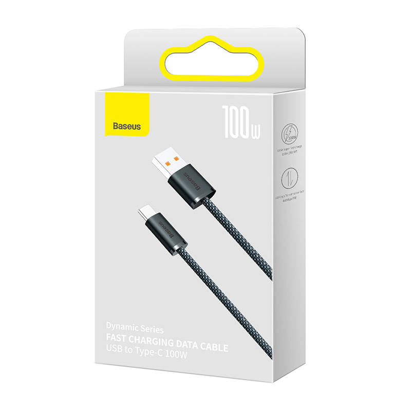 Kabel USB na USB-C Baseus Dynamic Series, 100W, 1m (siv)