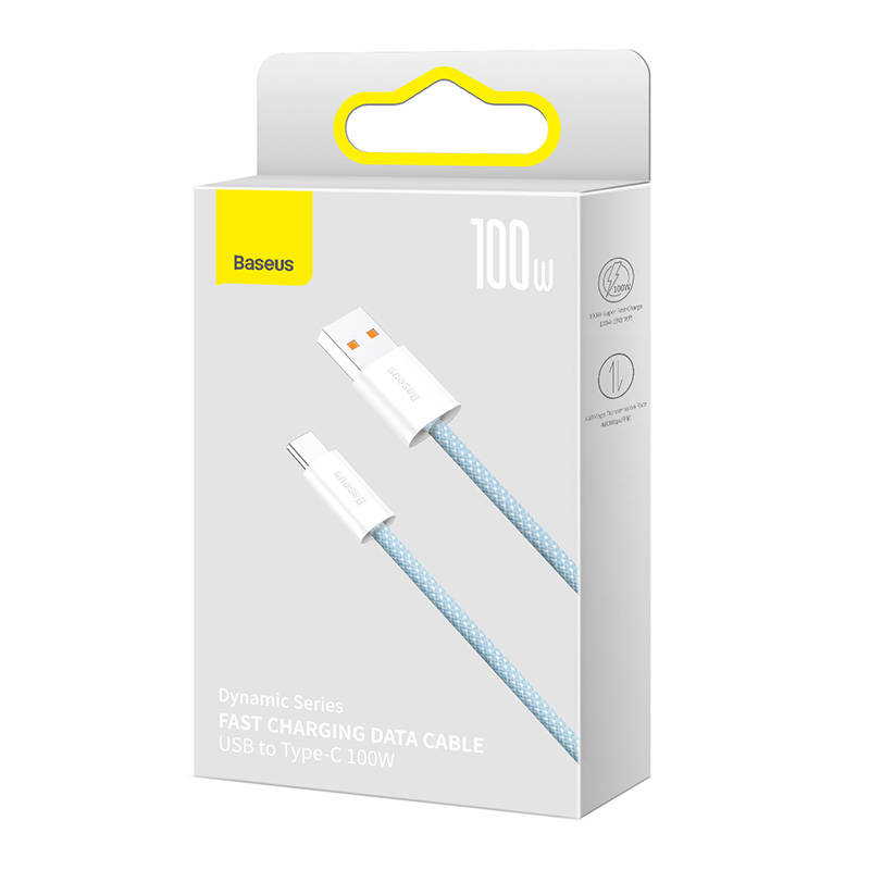 Kabel USB na USB-C Baseus Dynamic Series, 100W, 1m (plavi)