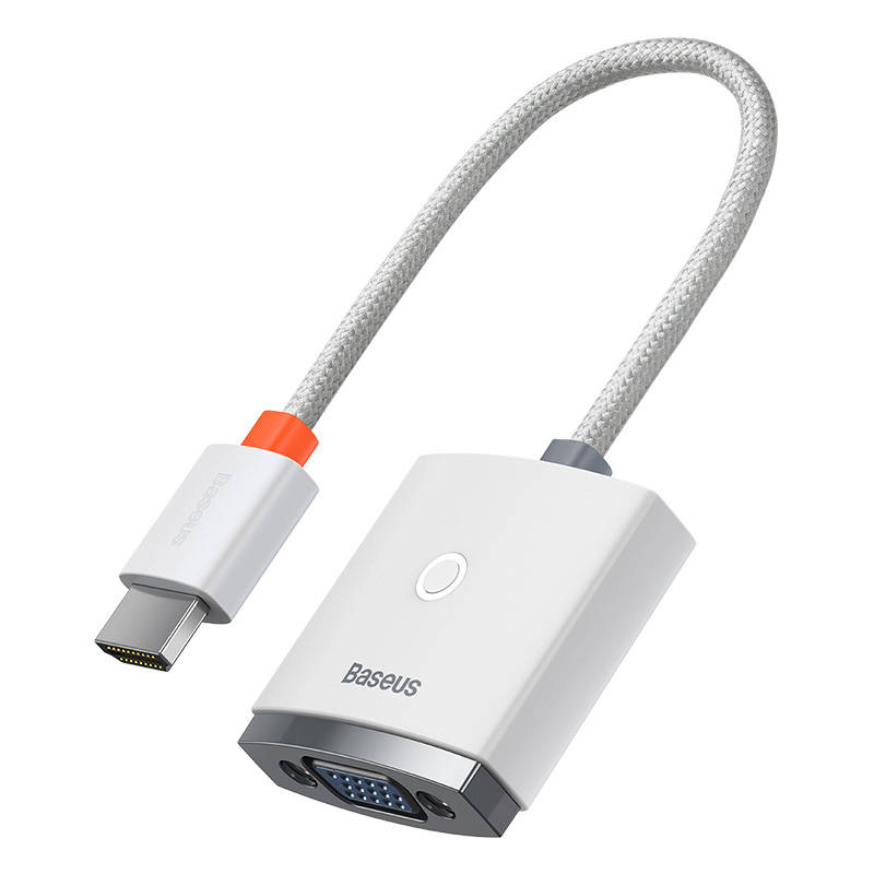 Baseus Lite Series HDMI na VGA adapter bez zvuka (bijeli)