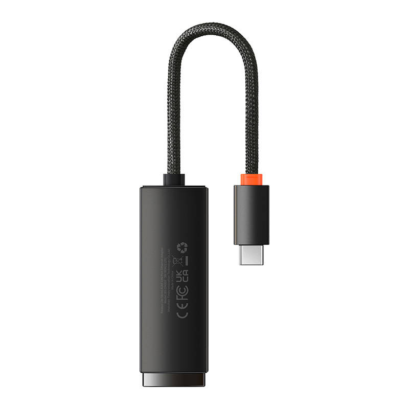 Mrežni adapter Baseus Lite Series USB-C na RJ45 (crni)