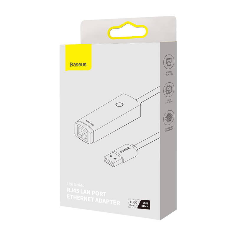 Mrežni adapter Baseus Lite Series USB na RJ45 (crni)