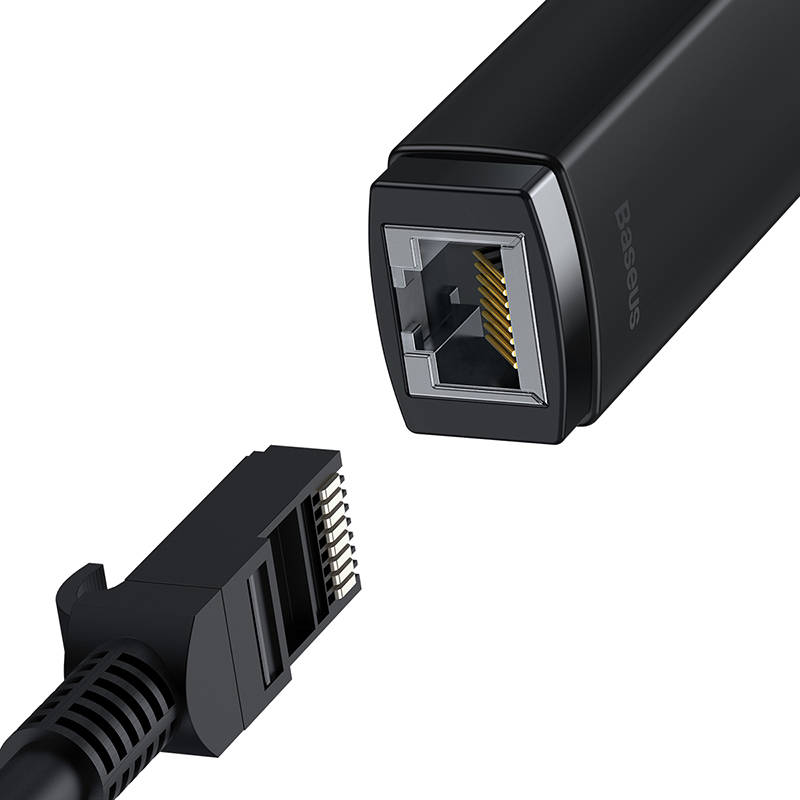 Baseus Lite Series USB-C na RJ45 mrežni adapter, 100 Mbps (crni)