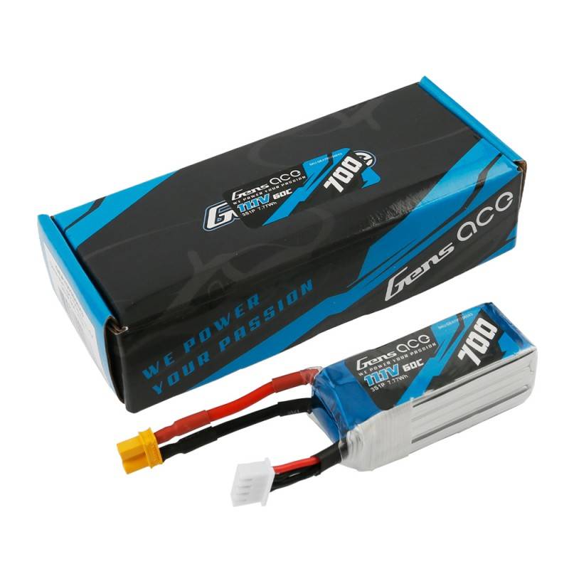 Baterija GensAce 700mAh 11.1V 60C 3S1P XT30