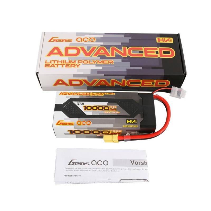 Baterija LiPo Gens Ace Advanced 10000mAh 15,2V 100C 4S2P HardCase EC5