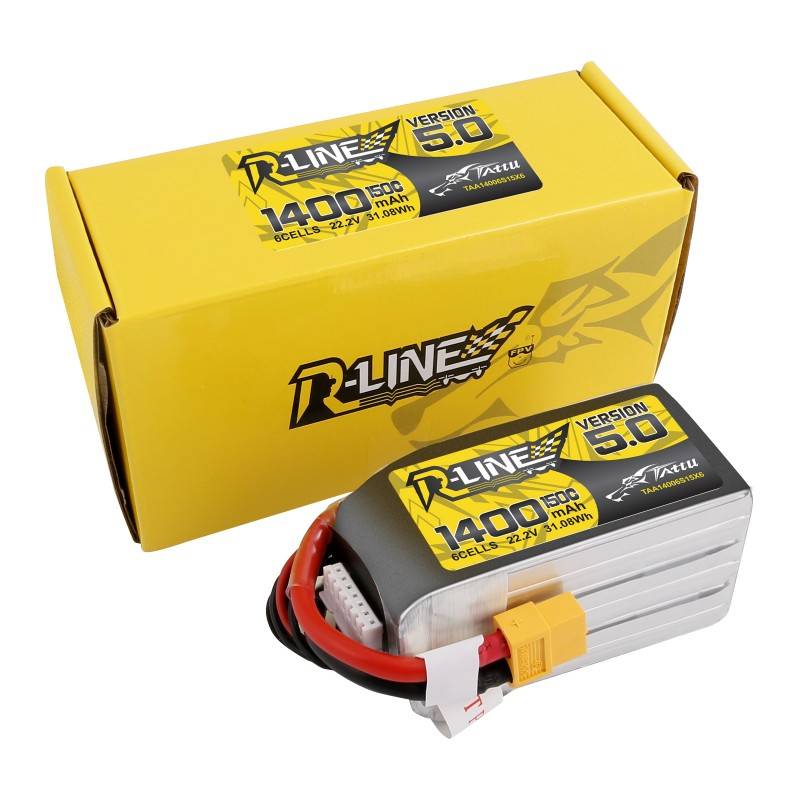 Baterija Tattu R-Line 5.0 1400mAh 22.2V 150C 6S1P XT60