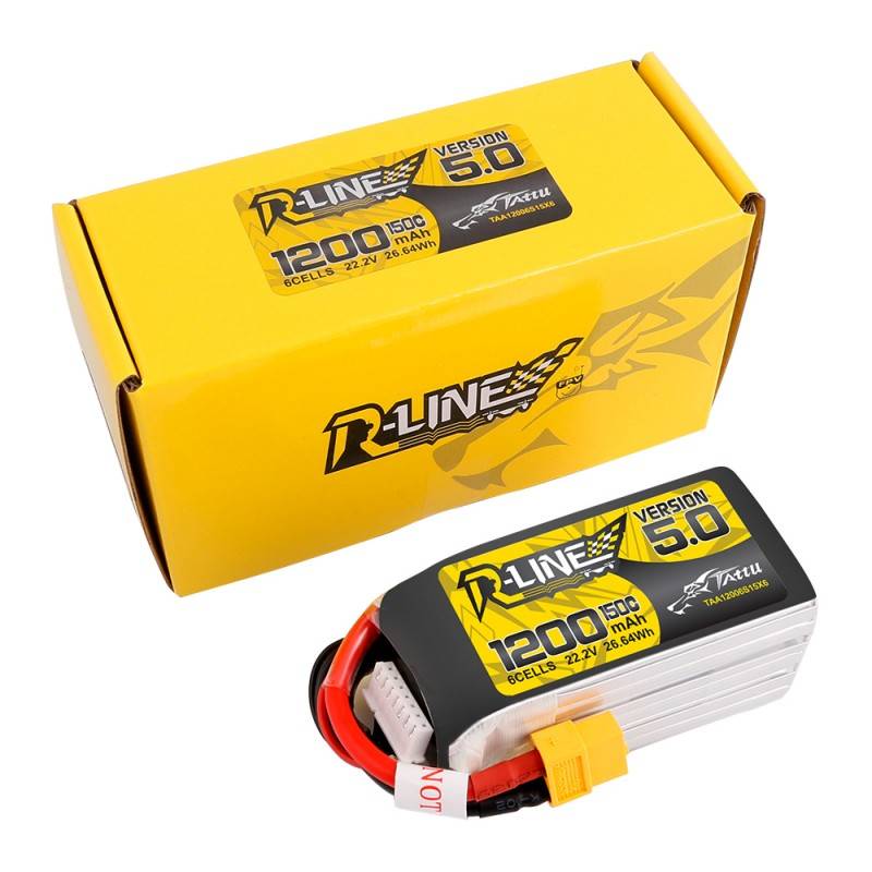 Baterija Tattu R-Line 5.0 1200mAh 22.2V 150C 6S1P XT60