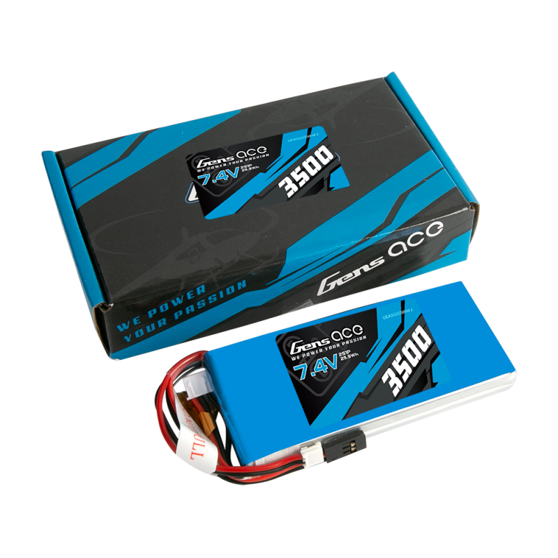 Baterija LiPo Gens Ace 3500mAh 7,4V 1C 2S1P RX/TX