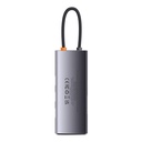 Hub 6in1 Baseus Metal Gleam Series, USB-C do 3x USB 3.0 + USB-C PD + microSD/SD