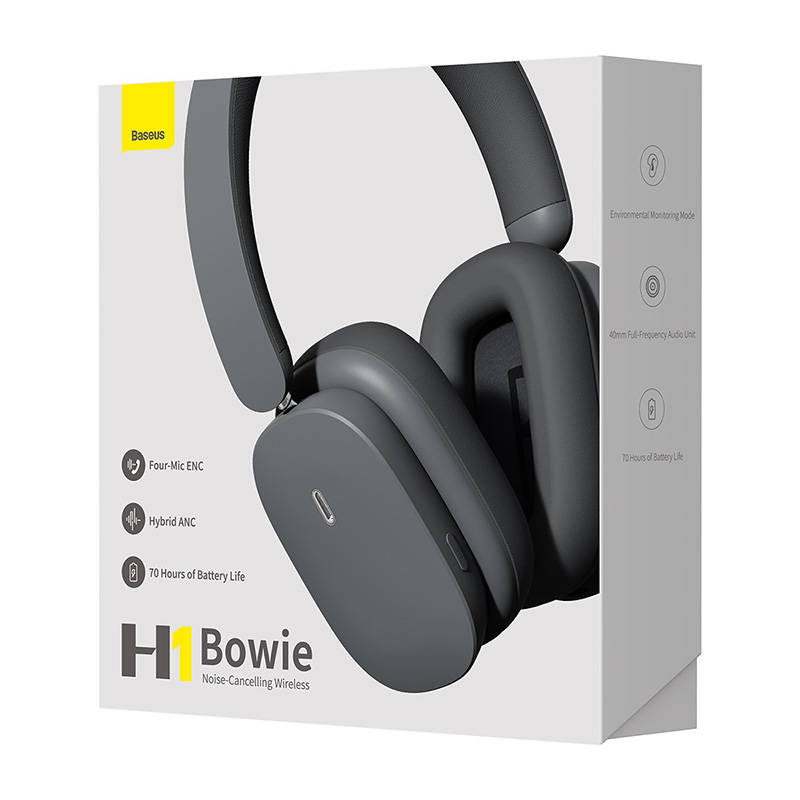 Bežične slušalice Baseus Bowie H1 Bluetooth 5.2, ANC (sive)