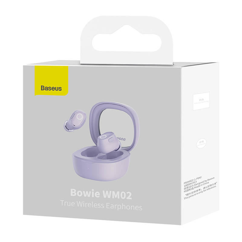 Bežične slušalice Baseus Bowie WM02 TWS, Bluetooth 5.0 (ljubičaste)