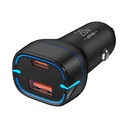 Auto punjač Vipfan C11, USB + USB-C, PD 20W + QC 3.0, LED (crni)