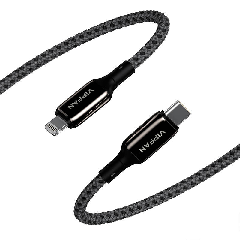 USB-C na Lightning kabel Vipfan P03 1,5 m, napajanje (crno)